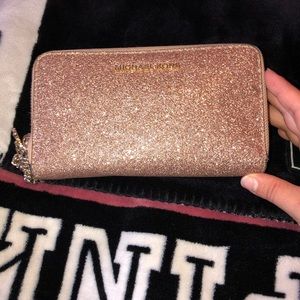 Pink Glitter MK wallet